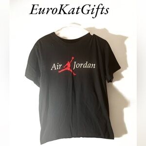 NIKE Mens Air Jordan Black T Shirt Size Small Nike Athletic Tee Pre Loved